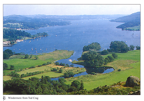 Windermere from Tod Crag A4 Greetings Cards