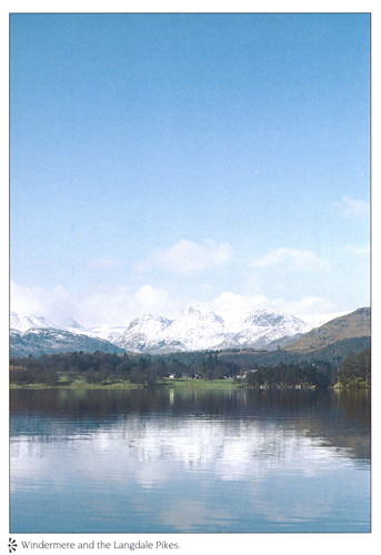 Windermere and the Langdale Pikes A4 Greetings Cards