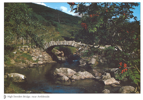 High Sweden Bridge near Ambleside A4 Greetings Cards