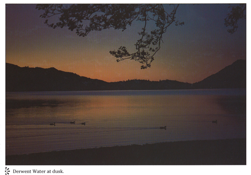 Derwent Water at Dusk A4 Greetings Cards