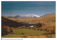 The Snowdon horseshoe from Capel Curig A4 Greetings Cards
