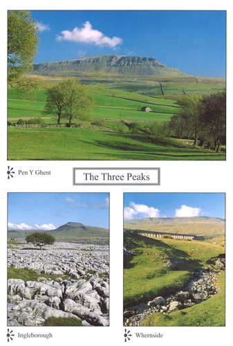 The Three Peaks A4 Greetings Cards