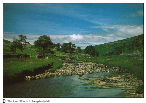 The River Wharfe in Langstrothdale A4 Greetings Cards