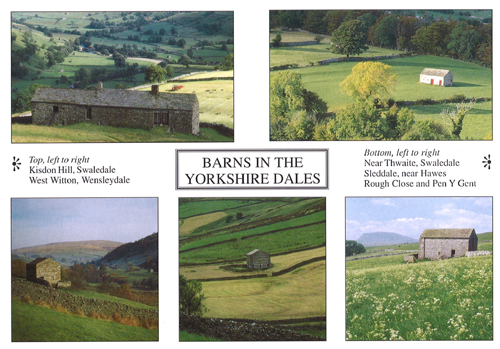 Barns in the Yorkshire Dales A4 Greetings Cards