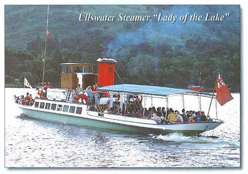 Ullswater Steamer "Lady of the Lake" A5 Greetings Cards