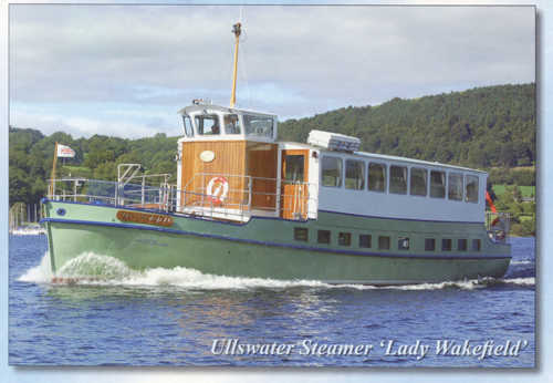 Ullswater Steamer 'Lady Wakefield'  A5 Greetings Cards