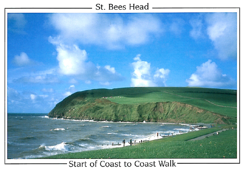 Start of Coast to Coast Walk, St. Bees Head A5 Greetings Cards