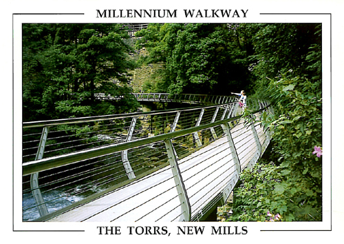 Millennium Walkway, The Torrs, New Mills A5 Greetings Cards