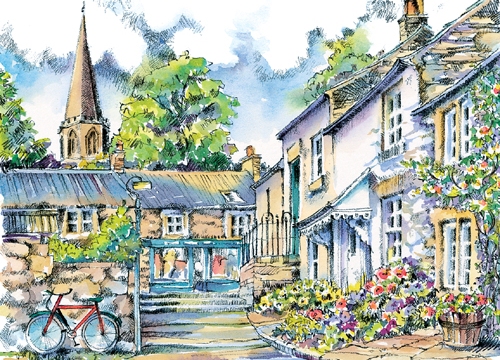 Bakewell Watercolour Greetings Cards