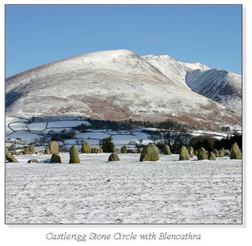 Castlerigg Stone Circle with Blencathra Square Cards