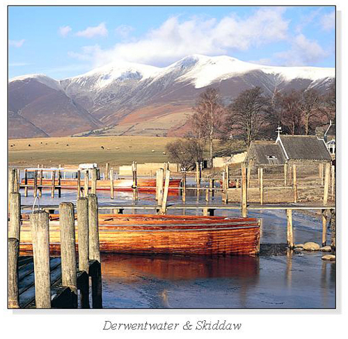 Derwentwater & Skiddaw Square Cards