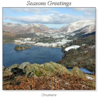 Grasmere from Loughrigg Terrace Christmas Square Cards