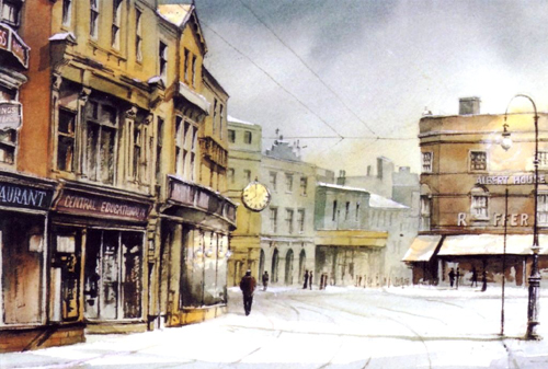 Derby in Winter Watercolour Greetings Cards