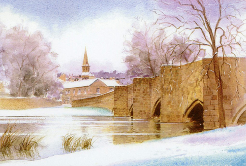Bakewell in Winter Watercolour Creetings Cards