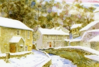 Castleton in Winter Watercolour Greetings Cards