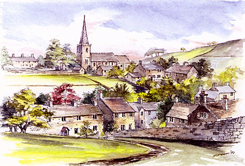 Hathersage Watercolour Postcards