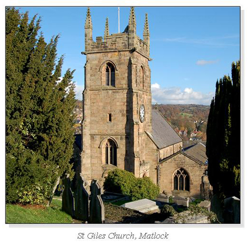 St Giles Church, Matlock Square Cards