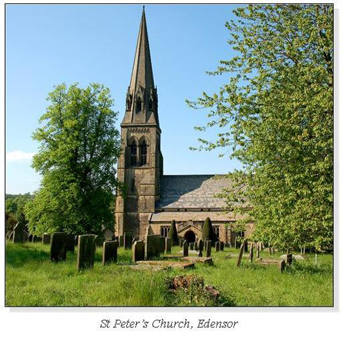St Peter's Church, Edensor Square Cards