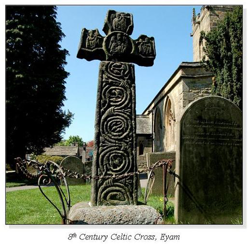 8th Century Celtic Cross, Eyam Square Cards