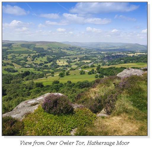 View from Over Owler Tor, Hathersage Moor Square Cards