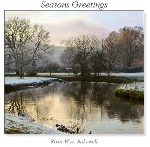 River Wye, Bakewell Christmas Square Cards