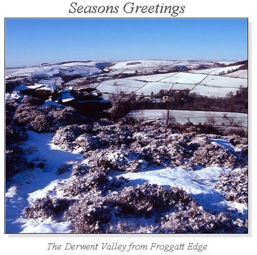The Derwent Valley from Froggatt Edge Christmas Square Cards