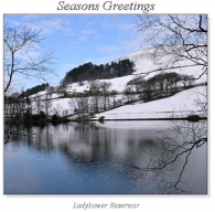 Ladybower Reservoir Christmas Square Cards