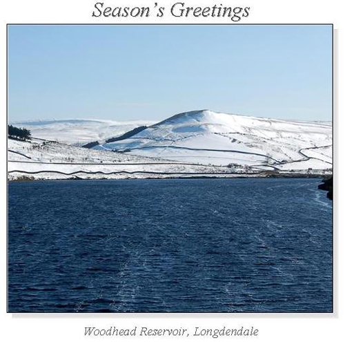 Woodhead Reservoir, Longdendale Christmas Square Cards
