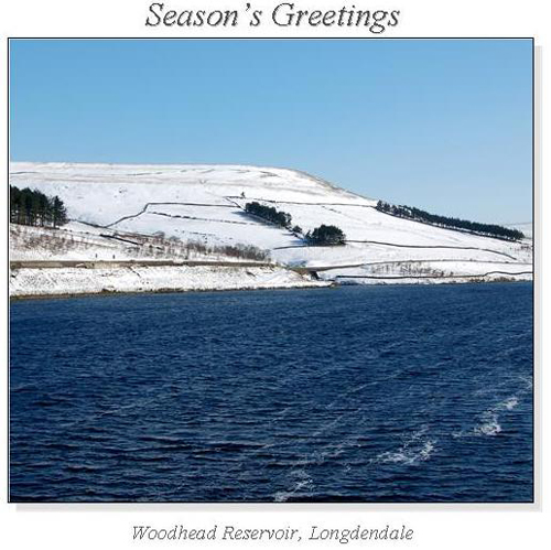 Woodhead Reservoir, Longdendale Christmas Square Cards