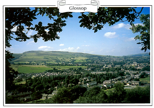 Glossop from Shire Hill Postcards