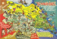 Yorkshire Map Postcards