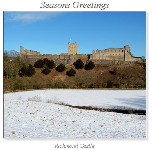 Richmond Castle Christmas Square Cards