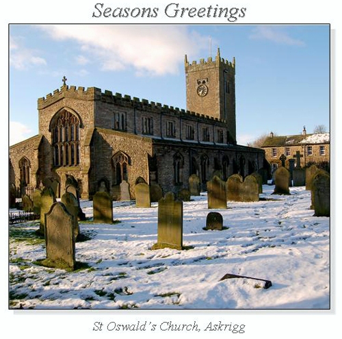 St Oswald's Church, Askrigg Christmas Square Cards