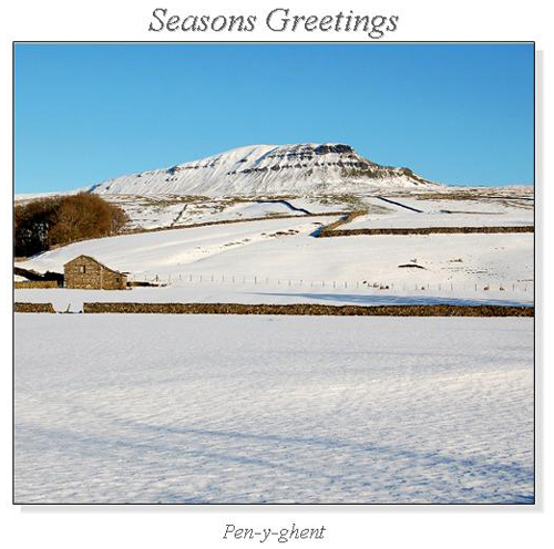 Pen-y-ghent Christmas Square Cards
