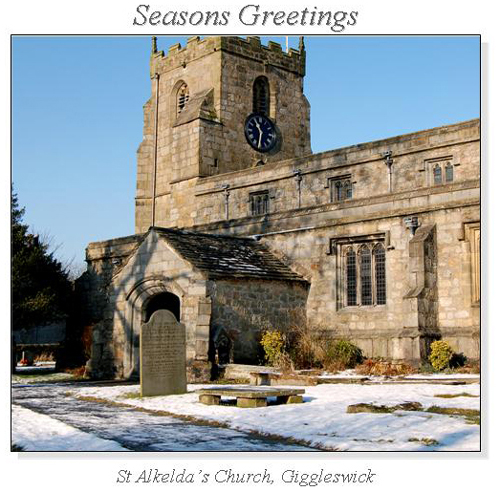 St Alkelda's Church, Giggleswick Christmas Square Cards