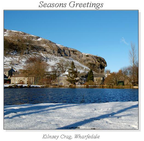 Kilnsey Crag,  Wharfedale Christmas Square Cards