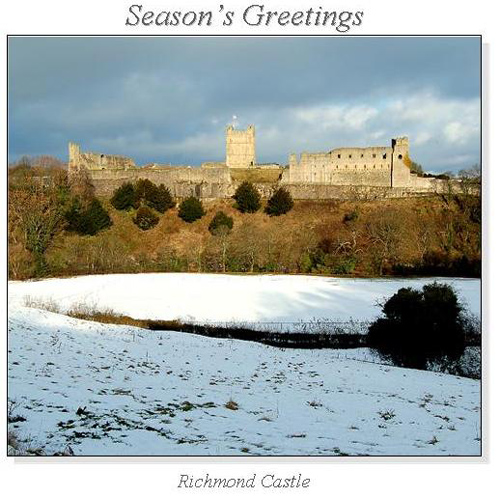 Richmond Castle Christmas Square Cards