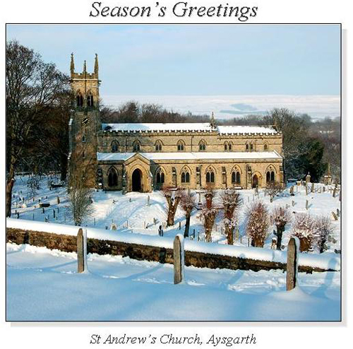 St Andrew's Church, Aysgarth Christmas Square Cards