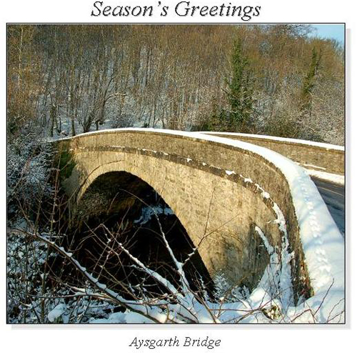 Aysgarth Bridge Christmas Square Cards