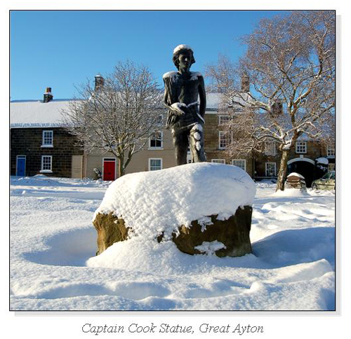 Captian Cook Statue, Great Ayton Square Cards
