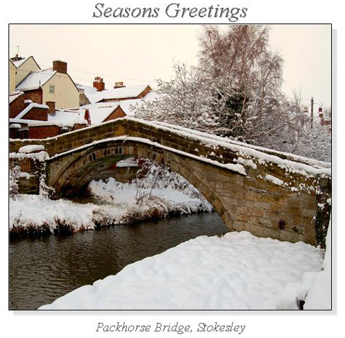 Packhorse Bridge, Stokesley Christmas Square Cards