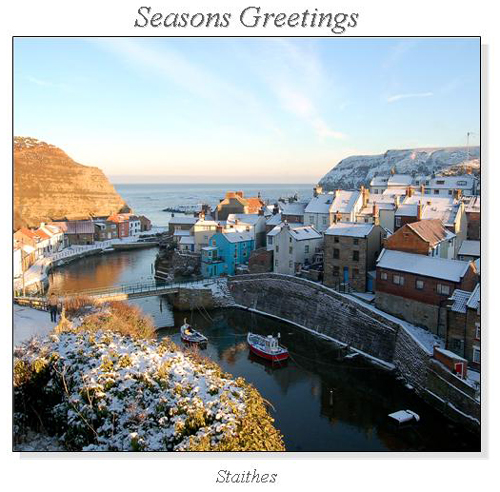 Staithes Christmas Square Cards