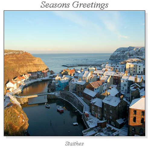 Staithes Christmas Square Cards