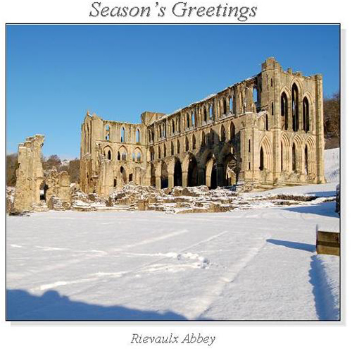 Rievaulx Abbey Christmas Square Cards
