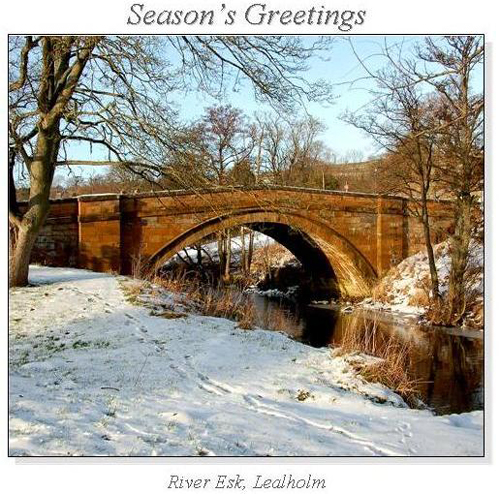 River Esk, Lealholm Christmas Square Cards