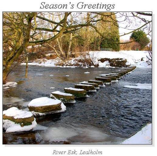 River Esk, Lealholm Christmas Square Cards