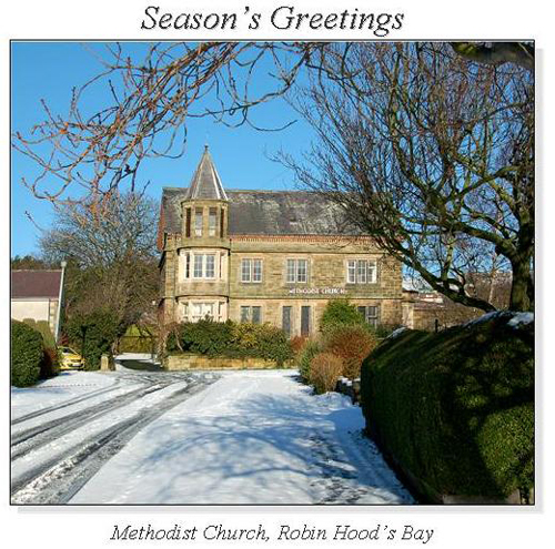 Methodist Church, Robin Hood's Bay Christmas Square Cards