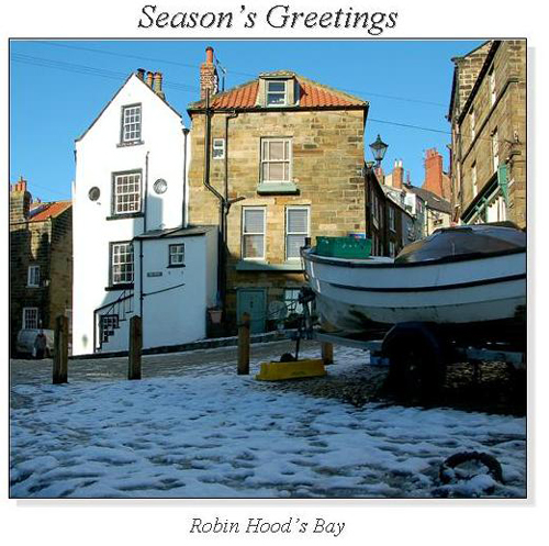 Robin Hood's Bay Christmas Square Cards